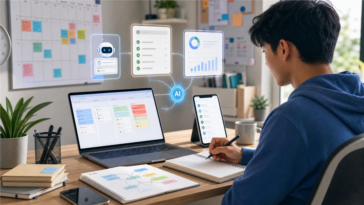 AI productivity workflow for students and freelancers