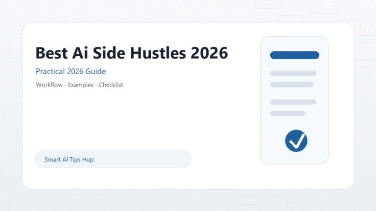 Best AI side hustles 2026 beginner friendly low startup cost