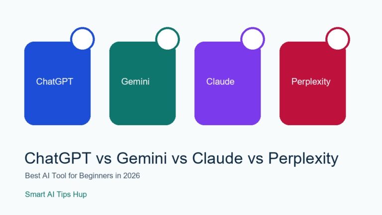 ChatGPT vs Gemini vs Claude vs Perplexity 2026 comparison guide for beginners